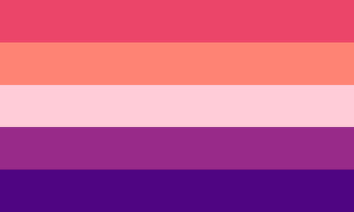 The girl-freak flag. It is four stripes, olive green, off-white, purple, and brown.