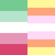 The abrosexual flag spliced with the pangender flag.